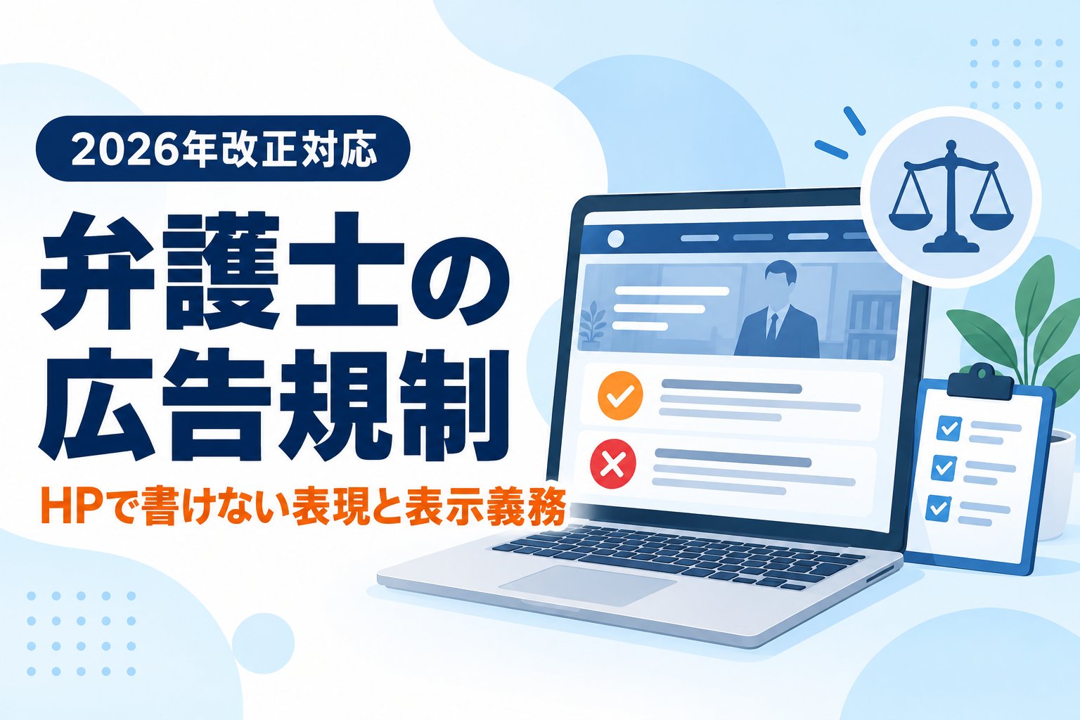 弁護士の広告規制｜ホームページで書けない表現と表示義務