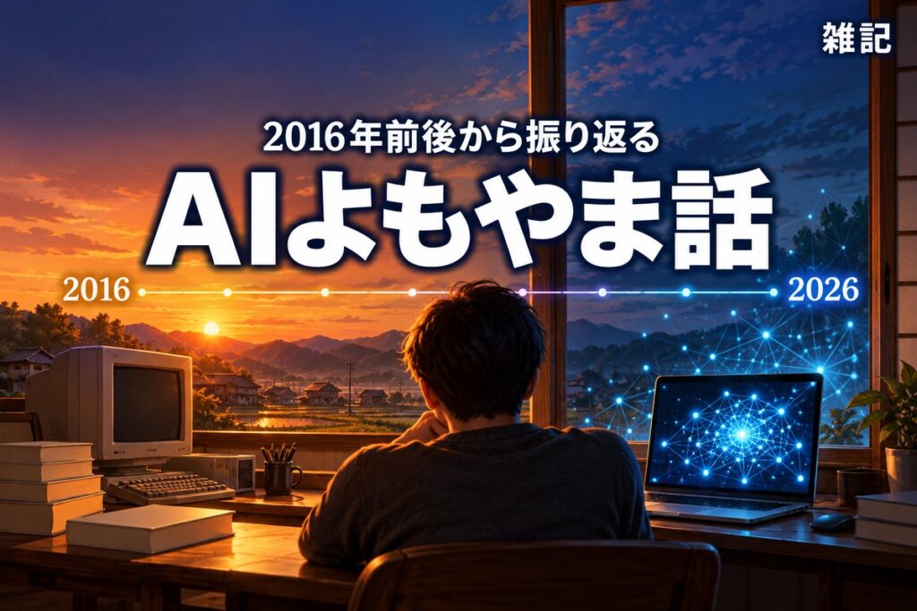 2016年前後から振り返る田舎の高卒男のAIよもやま話　