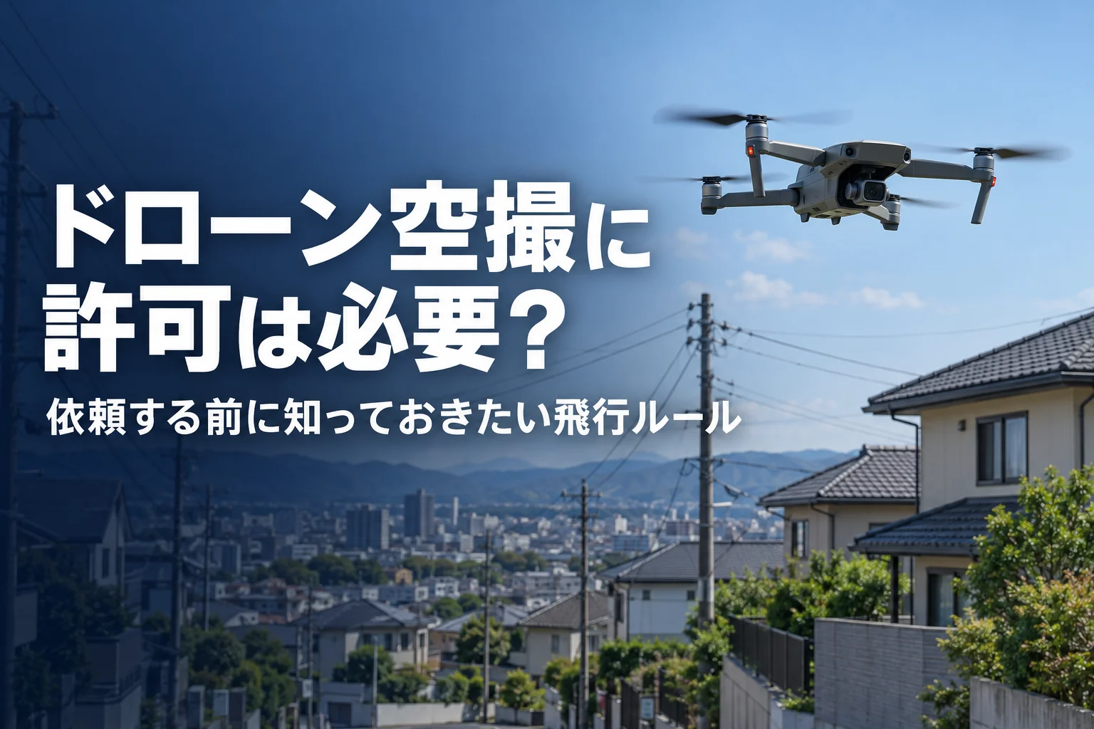 ドローン空撮に許可は必要？